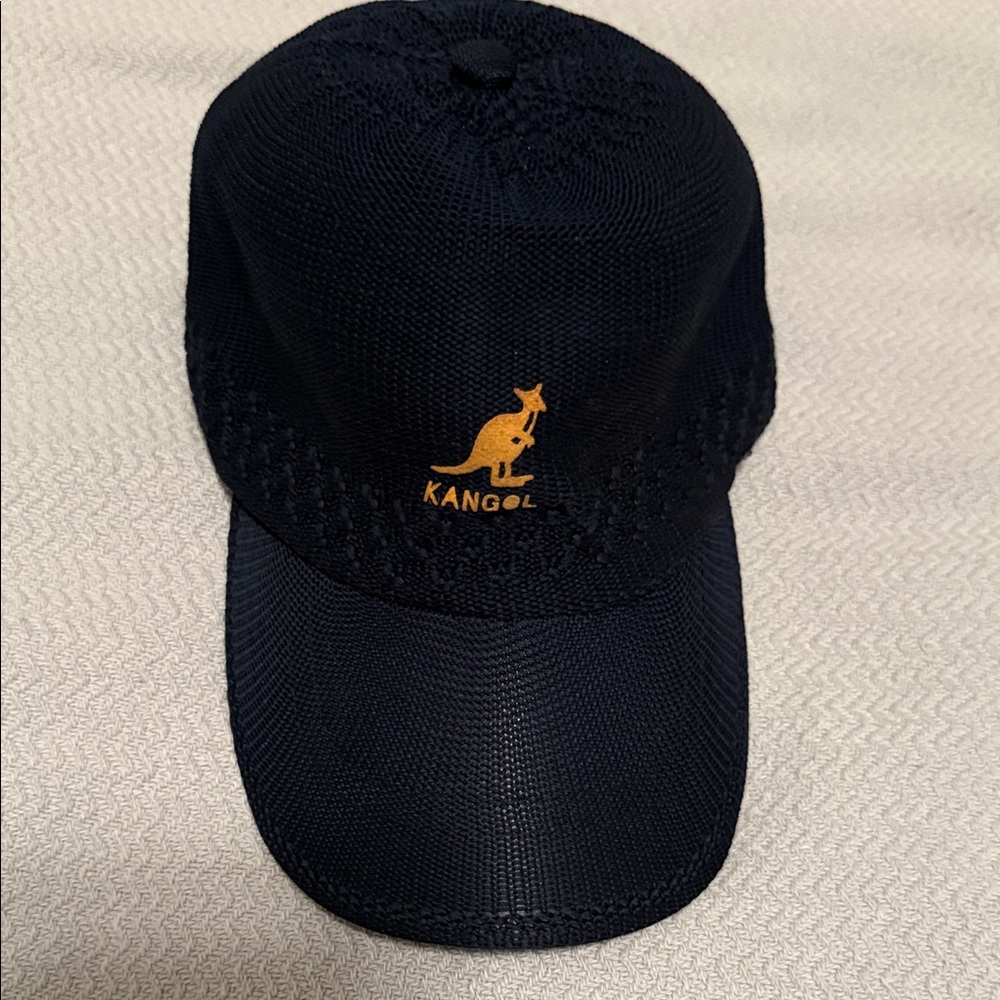 Kangol Navy Blue Cap with Gold Kangaroo Logo